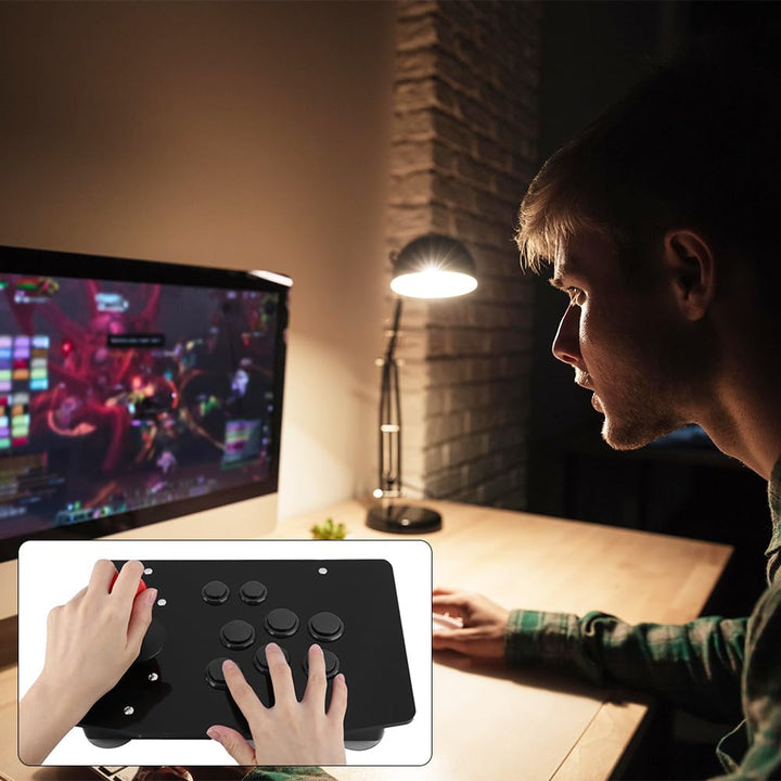 Arcade Joystick, USB Fighting Stick Street Rocker Fighter Handle Button Controller Panel DIY Gaming