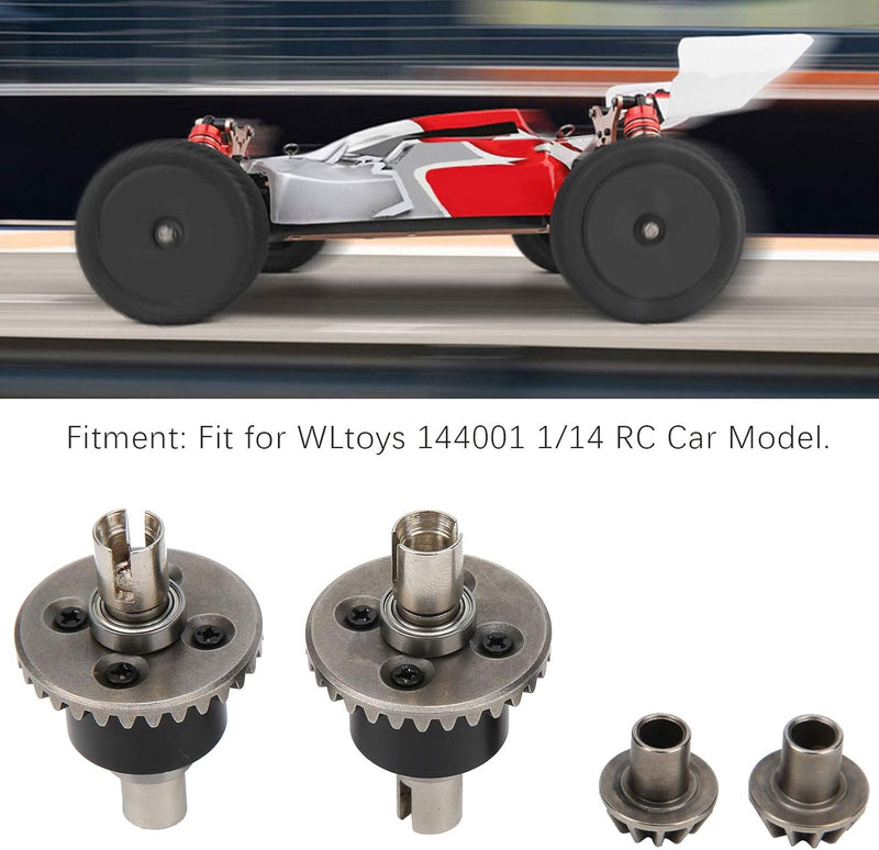 RC Differentialgetriebe, Metall Differentialgetriebe Antriebsrad Radsatz Kompatibel mit WLtoys 14400