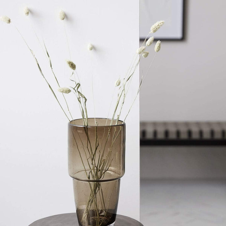 House Doctor Vase, Maisstroh, Braun, h: 28 cm, Dia: 16 cm