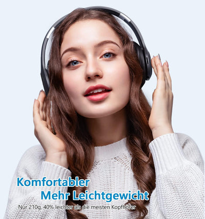 Lankey Sound Kopfhörer Kabellos Bluetooth, 9S Bluetooth Kopfhörer Over Ear mit Mikrofon, 65 Std Kabe