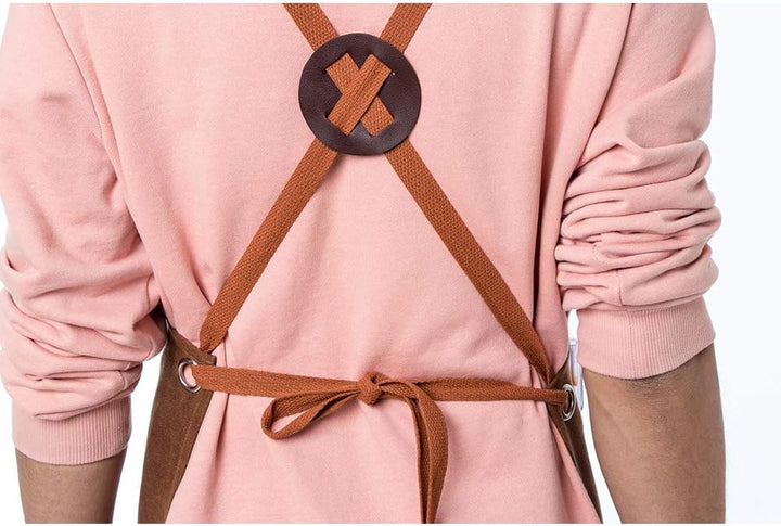 QEES Arbeiter Werkzeug- Tool- Schürze Canvas Einstellbare Arbeitsschürze mit 3 grossen Taschen für I