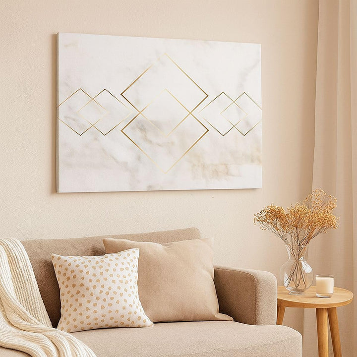 Bilder auf Leinwand 100x70cm Leinwandbild mit Rahmen Abstraktion modern Gross Wanddeko Bild Schlafzi