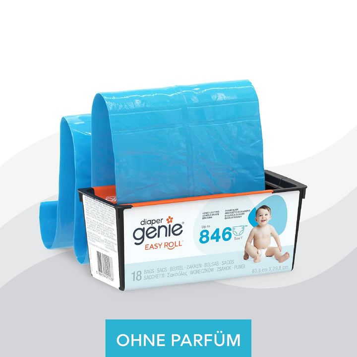 Diaper Genie - 2er-Pack Original Easy Roll Nachfüllungen 2x18 Beutel kompatibel mit Diaper Genie Pla