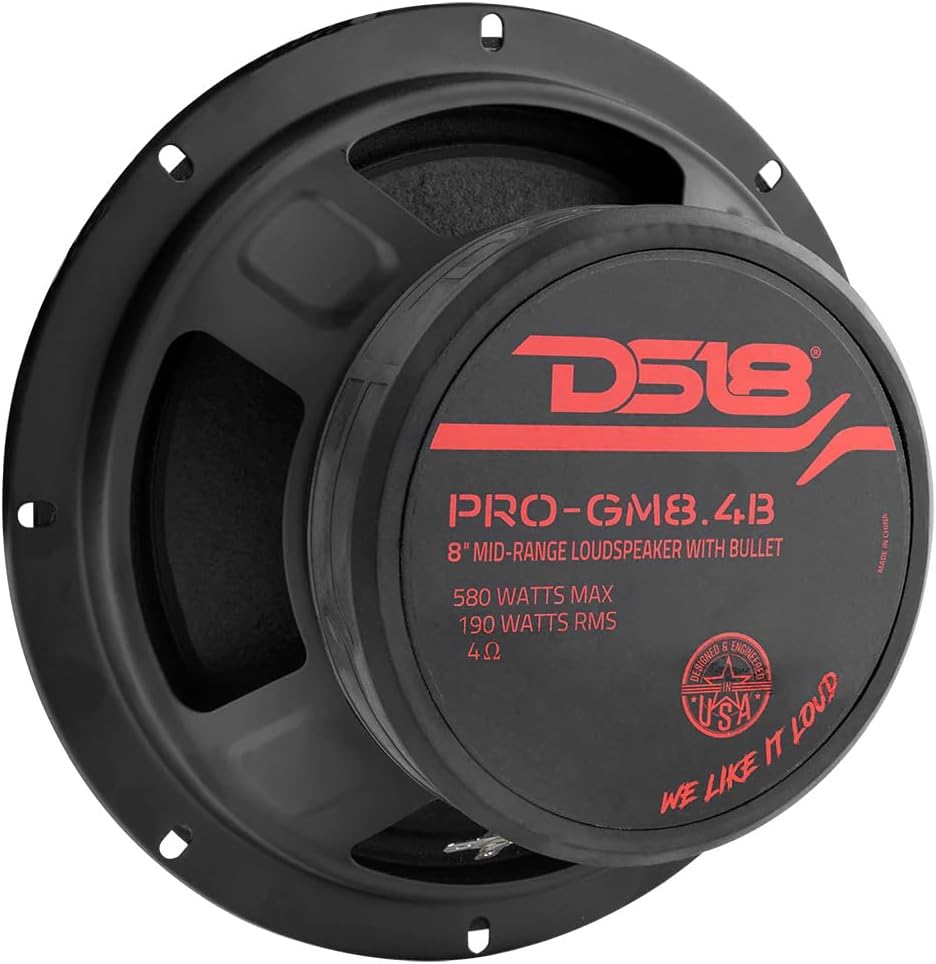 1 DS 18 PRO-GM8.4B Mitteltöner mit Bullet 20 cm 200 mm 8" Durchmesser 190 Watt rms und 580 Watt max,
