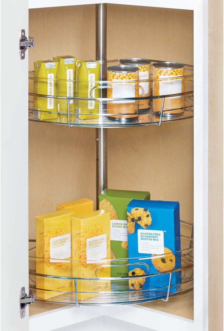 iDesign 62630EU Lazy Susan Schrank-Behälter 1/4, Durchsichtig, Farblos (Packung mit 2) Bezbarvé 1/4