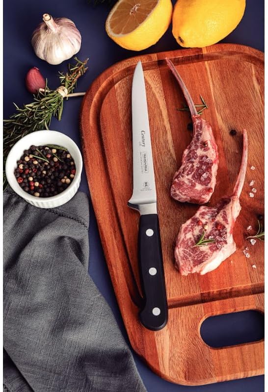 Tramontina Ausbeinmesser CENTURY, 15 cm, Edelstahl DIN 1.4110, schwarz, rostfrei Ausbeinmesser 15 cm