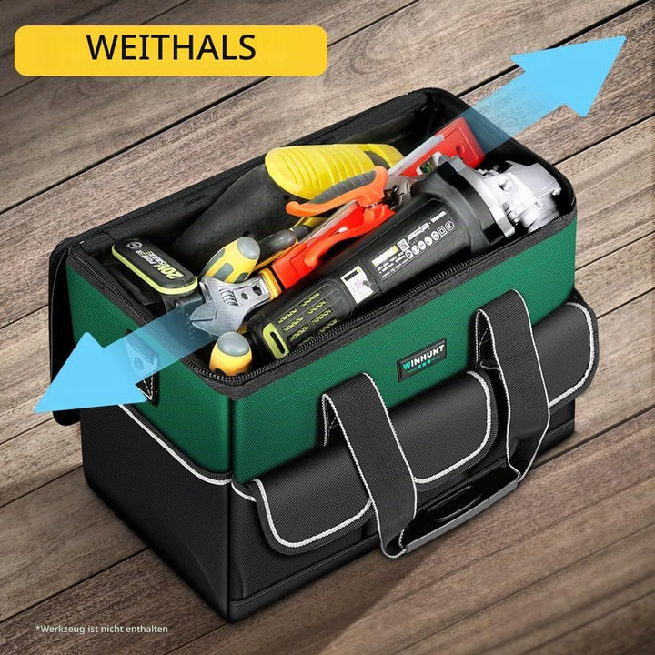 WINHUNT Werkzeugtasche, 14-Zoll Werkzeugtaschen Organizer, Werkzeug Aufbewahrungstasche mit weitem M