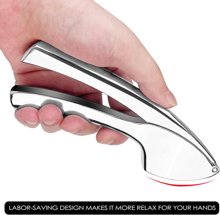 Fousenuk Knoblauchpresse, Garlic Press (Kein Schälen Notwendig) Bequem und Leicht Zu Reinigen Knobla