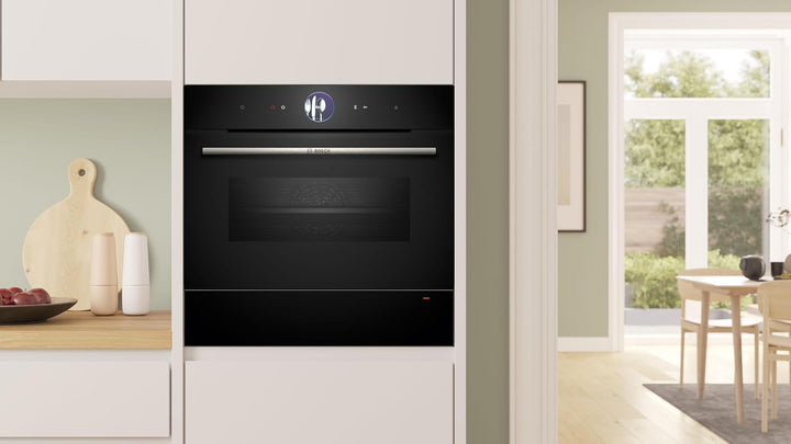 Bosch BIC7101B1, Serie 8 Wärmeschublade, 60 cm breit, 14 cm hoch, Schwarz, Warmhalten von Geschirr u