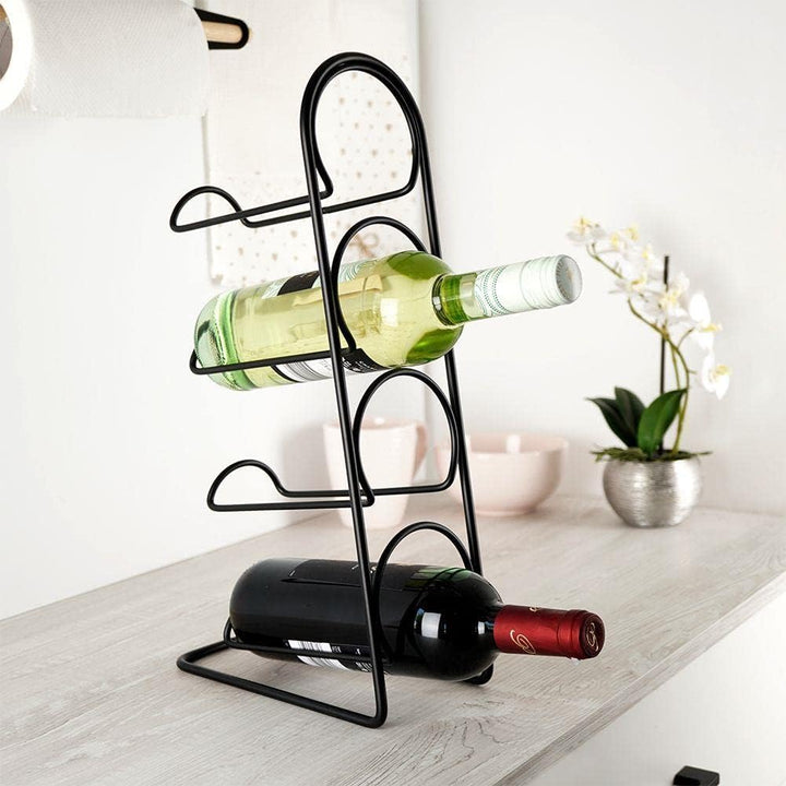 Vilde Weinregal Flaschenständer Weinhalter Flaschenregal Weinflaschenhalter aus Metall für 4 Flasche