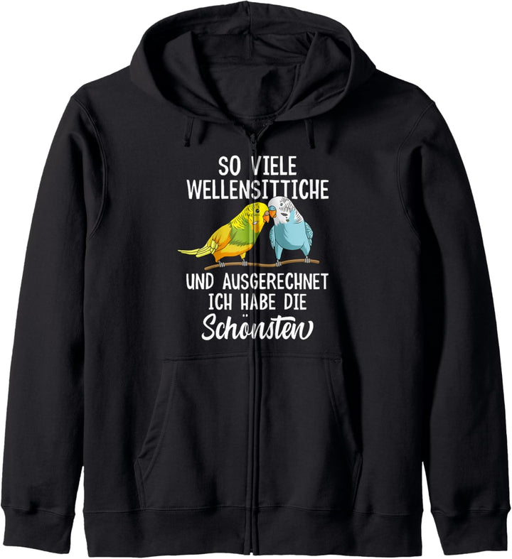 Wellensittich lustige Sprüche Sittich Vogelbesitzer Kapuzenjacke