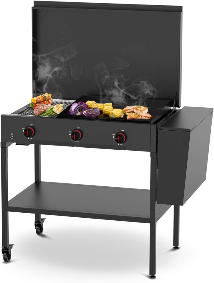 cozze 900 Station Outdoor Tisch für Pizzaofen &amp; Grill – Robuster Grillwagen aus verzinktem Stahl, fa