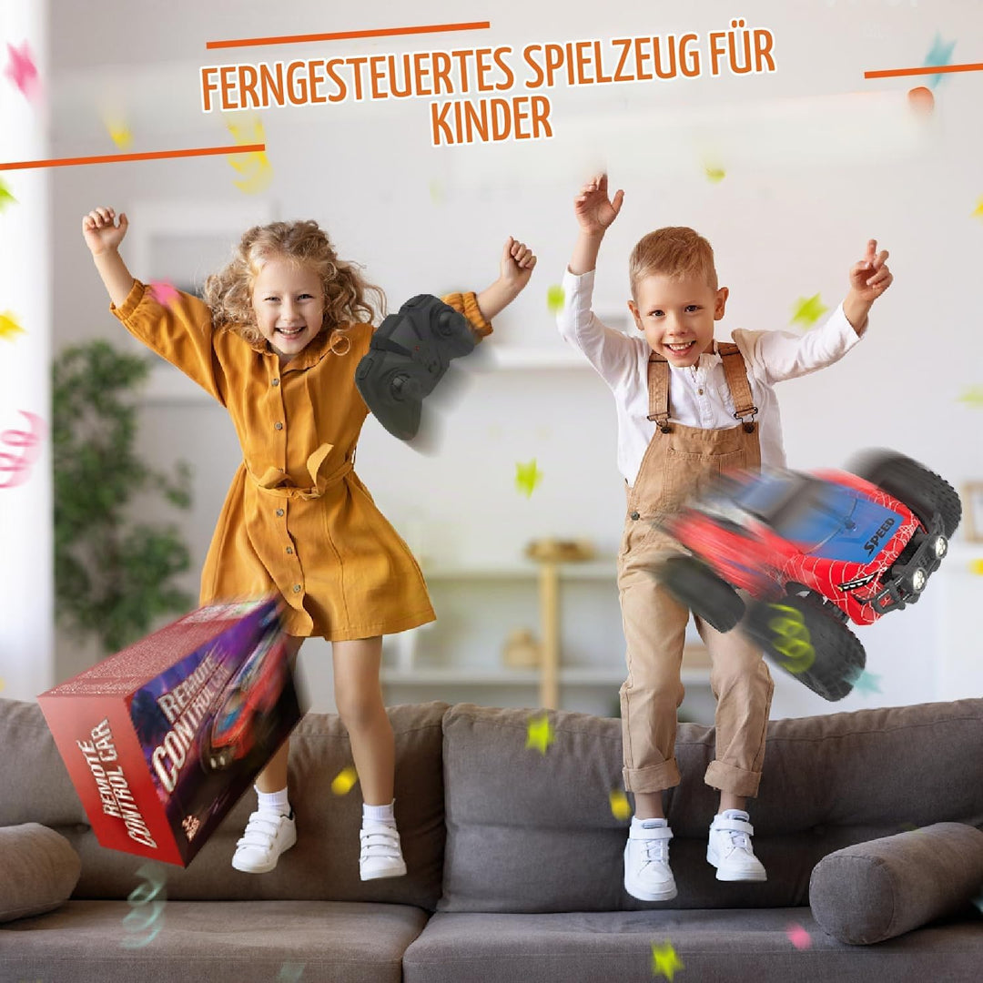 Kizeefun Ferngesteuertes Auto, RC Auto für 3 4 5 6 7 8 9 Jahre Spiele Kinder Toy, 2.4Ghz Off-Road RC