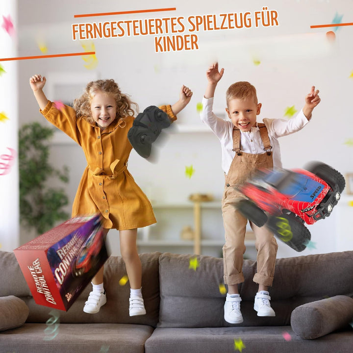 Kizeefun Ferngesteuertes Auto, RC Auto für 3 4 5 6 7 8 9 Jahre Spiele Kinder Toy, 2.4Ghz Off-Road RC