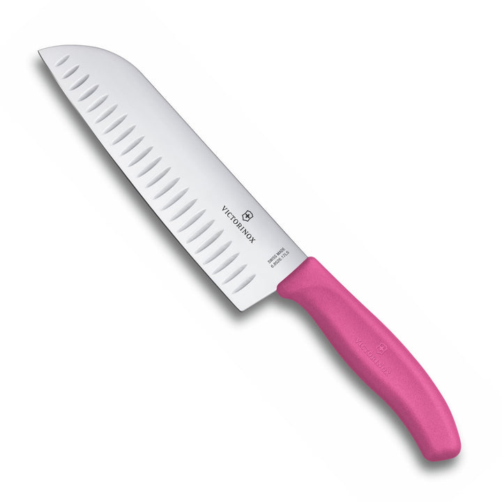 Victorinox, Swiss Classic, Profi Santokumesser, Extra Scharfe Klinge, Kullenschliff, 17 cm, Robuster