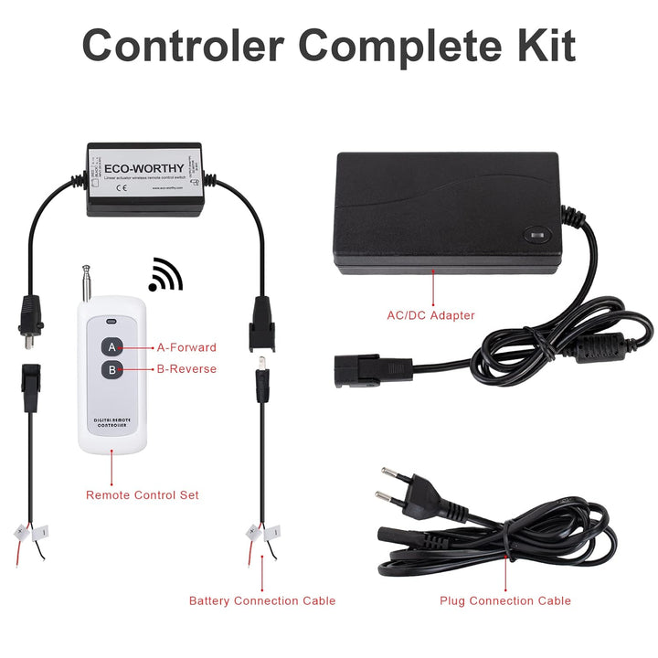 DCHOUSE Linearaktuator-Controller DC8-30V 5A Drahtloses Fernbedienungs-Motorsteuerungs-Kit mit 12V A