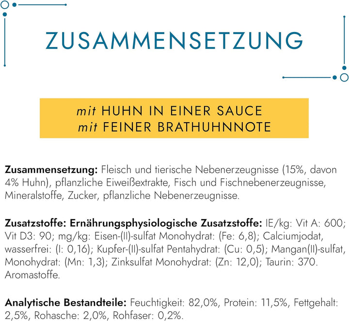 PURINA Gourmet Perle Genuss in Gelee Katzenfutter nass mit Huhn &amp; feiner Brathuhnnote 26er Pack (26