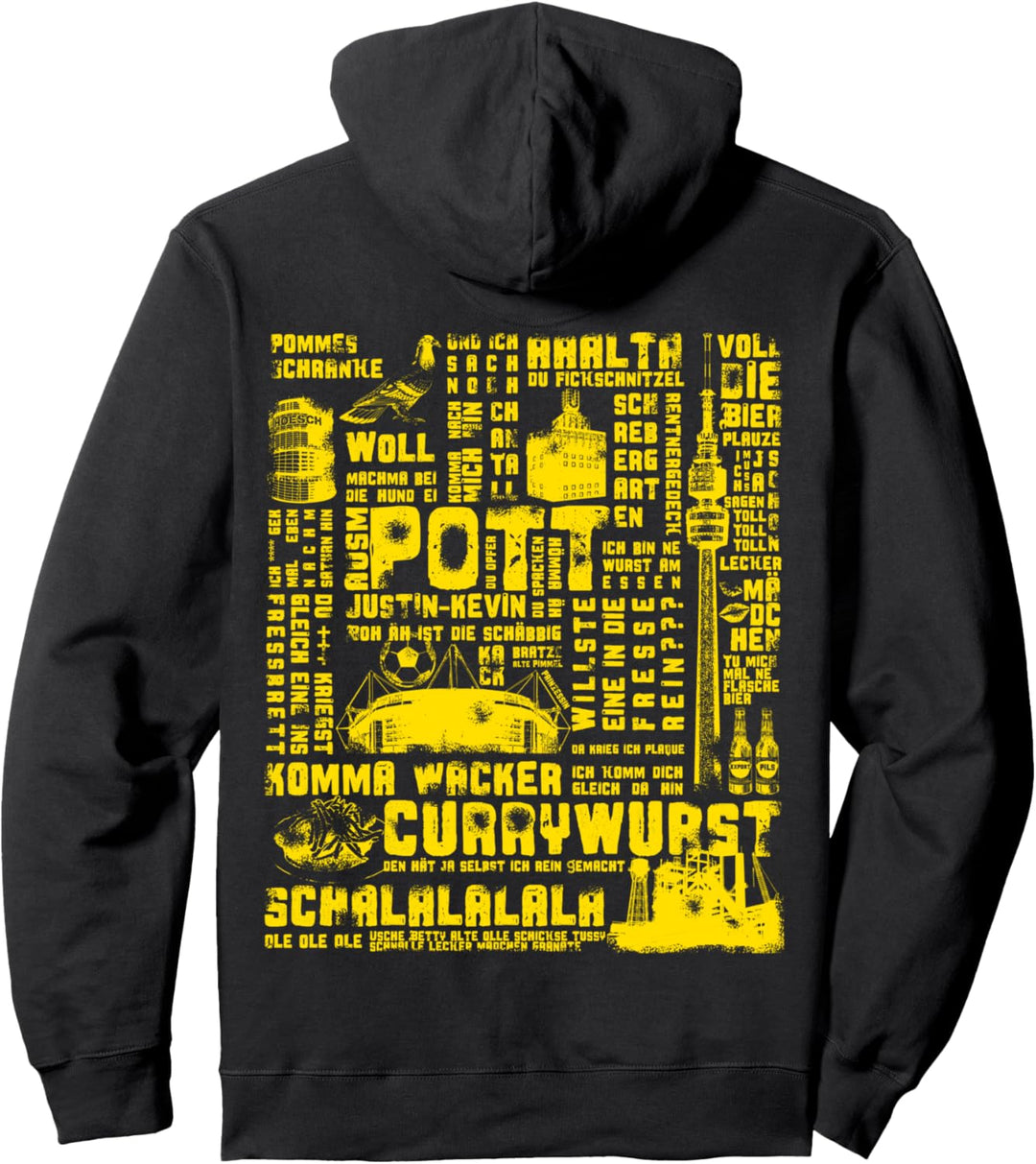 Ausm Pott gelb Pullover Hoodie