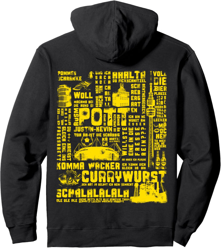 Ausm Pott gelb Pullover Hoodie