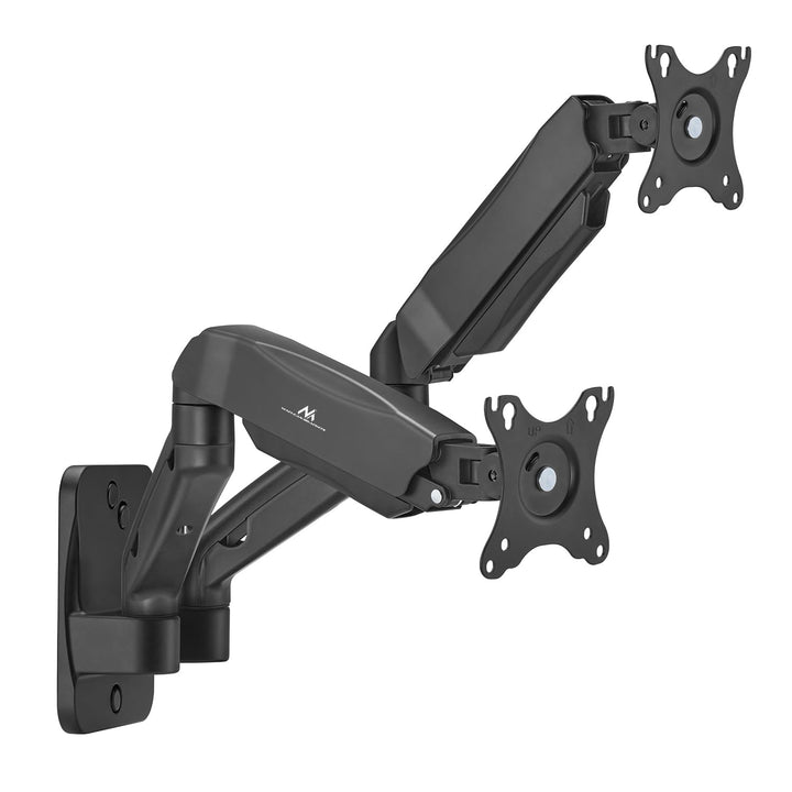 Maclean Monitor-Wandhalterung für 2 Monitore | Für 17–32" Flach- & Curved-Bildschirme 2x9 kg | VESA