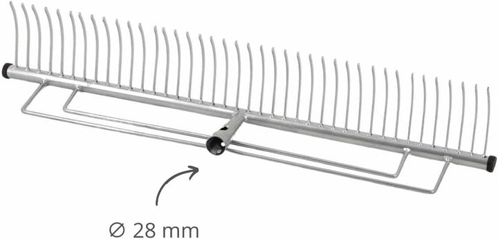 Rekord Rasenrechen (Stahl, pulverbeschichtet) - Arbeitsbreite: 70 cm - ohne Stiel, Laubrechen, Bügel