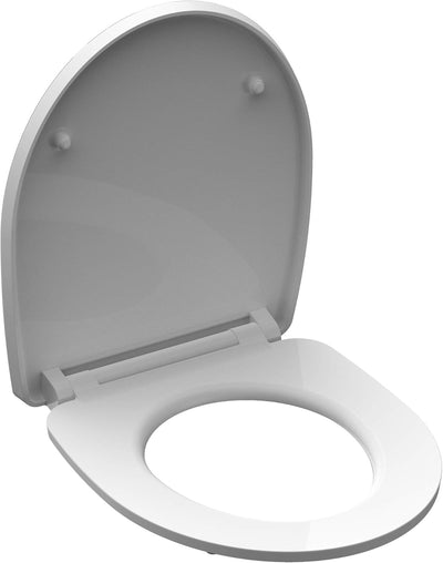 SCHÜTTE 82588 Duroplast High Gloss WC-Sitz RED GLITTER mit Absenkautomatik und Schnellverschluss, Mo