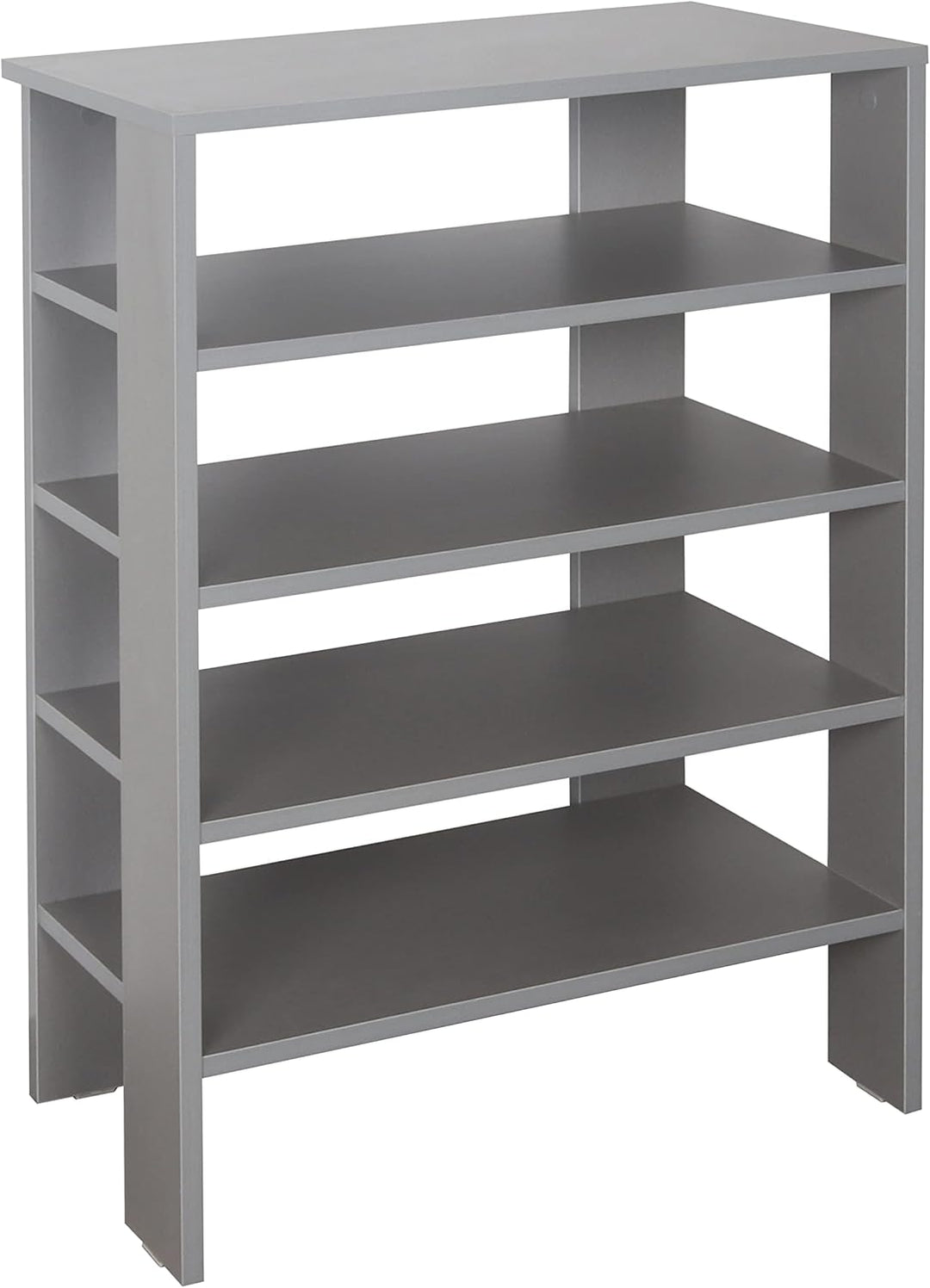 RICOO Schuhregal schmal und hoch 88x60x32cm Standregal Pressholz Grau WM040-PL, Schuhständer mit 4 E