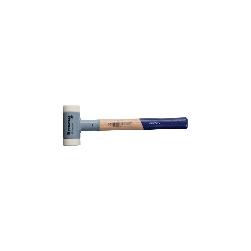 Promat Schonhammer Länge 385 mm Kopf-Ø 50 mm Hickory rückschlagfrei hart Nylon weiss