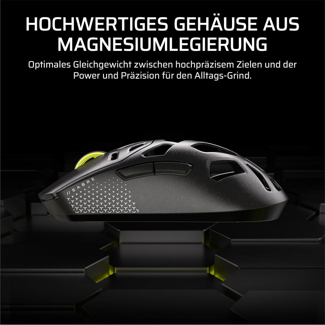 Corsair Sabre v2 PRO Kabellose MG FPS-Gaming-Maus – 33,000 DPI Marksman S-Sensor, 8,000Hz Hyper-Poll