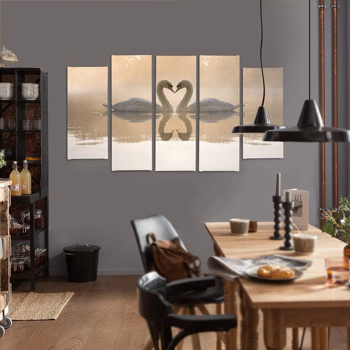 Feeby Frames, Leinwandbild Bilder Wand Bild - 5 Teile - Wandbilder Kunstdruck 200x100 cm, Typ B