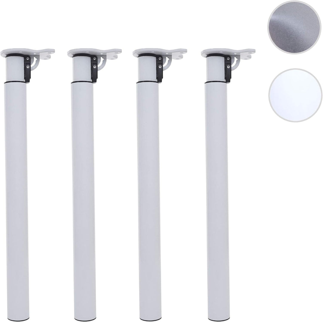 Mendler 4er-Set Tischbein HWC-H35 für Schreibtisch Tischfuss klappbar Drehmechanismus höhenverstellb