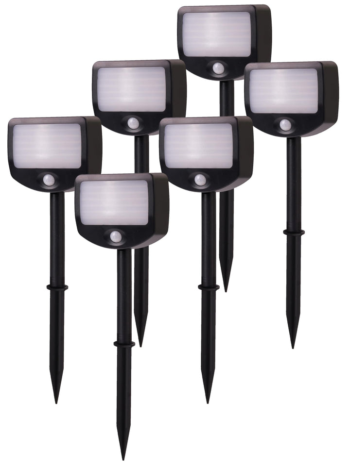 Northpoint LED Batterie Strahler Fluter Sicherheitsleuchte 6er Set mit Funk-Aktivierung Bewegungsmel