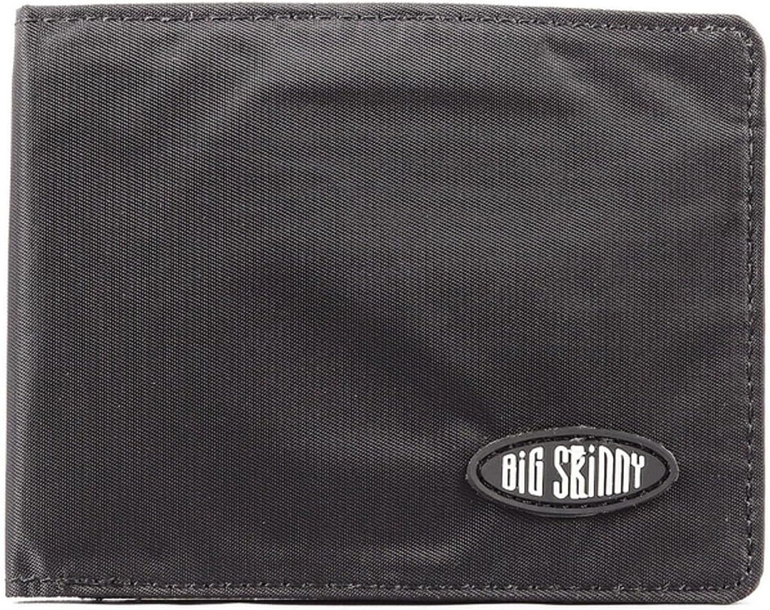 Big Skinny Slimline Herren-Geldbörse, doppelt gefaltet, für bis zu 25 Karten Schwarz, Schwarz