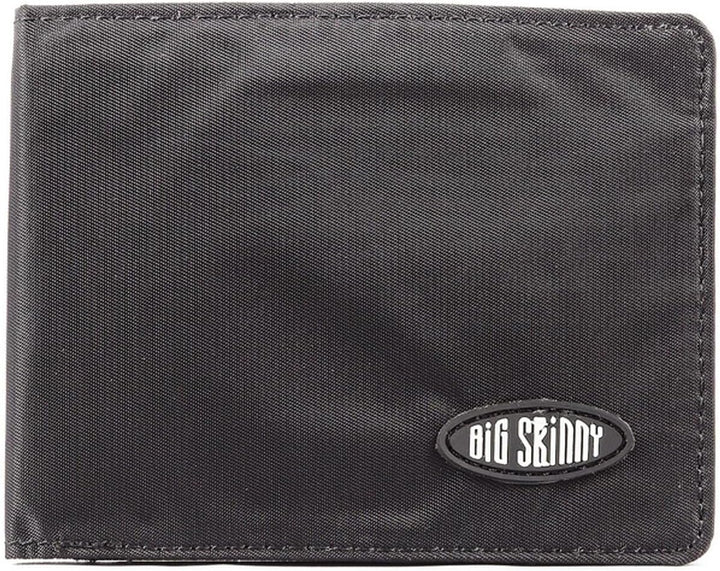 Big Skinny Slimline Herren-Geldbörse, doppelt gefaltet, für bis zu 25 Karten Schwarz, Schwarz