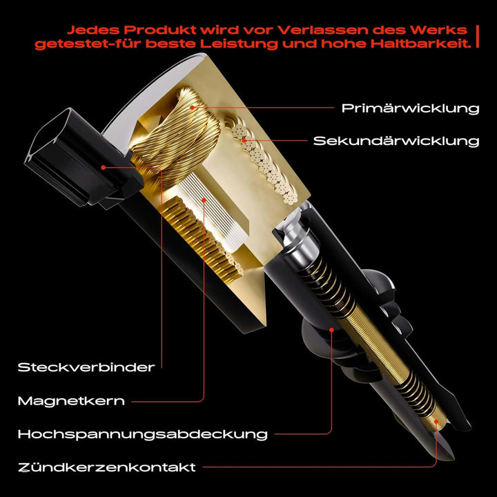 Frankberg 3x Zündspule Zündmodul Kompatibel mit A1 A2 A3 B.o.r.a Golf IV V VI J.e.t.t.a III P.a.s.s.