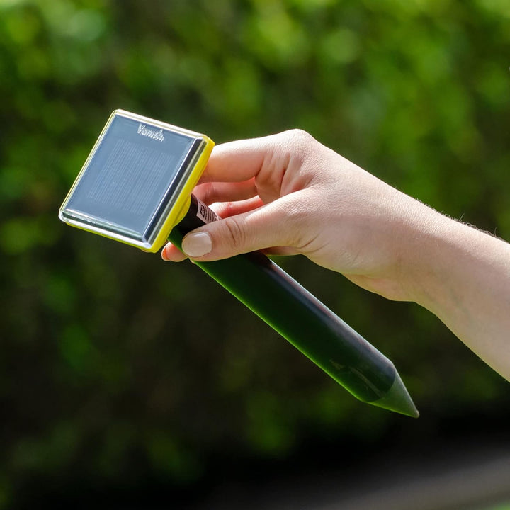 Vanish 2er-Spar-Set Solar-Maulwurfvertreiber MVT-2, Schallimpuls, Solarbetrieb, IP65 Maulwurf Solar