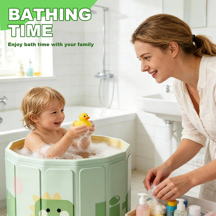Faltbare badewanne Kinder, tragbare Badewanne, grosse Kleinkinderbadewanne für Baby von 0-5 Jahren,