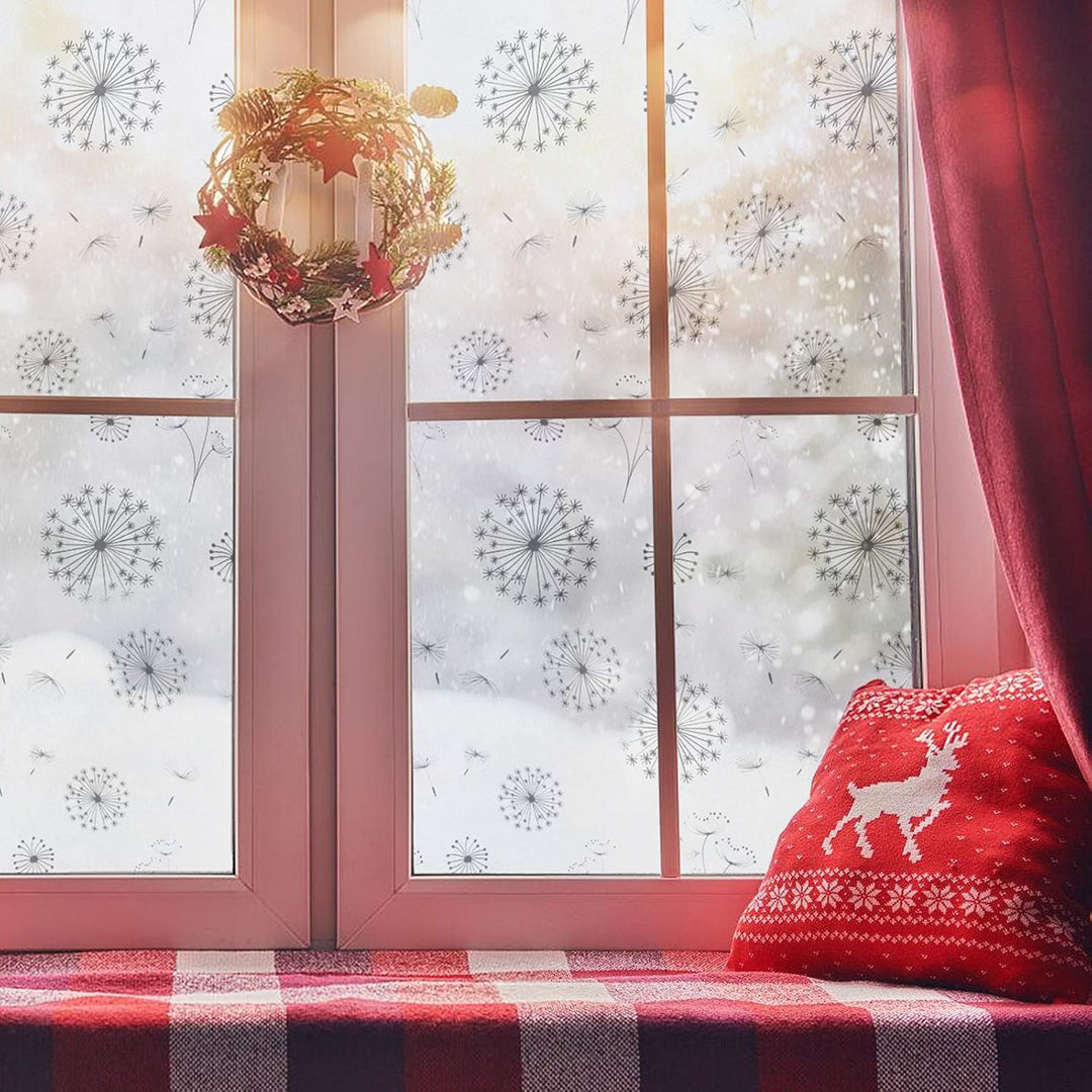 FILMGOO 3D Fensterfolie Fenster Sichtschutzfolie Anti-UV Buntglas Dekorfolie Statisch Haftend Selbst
