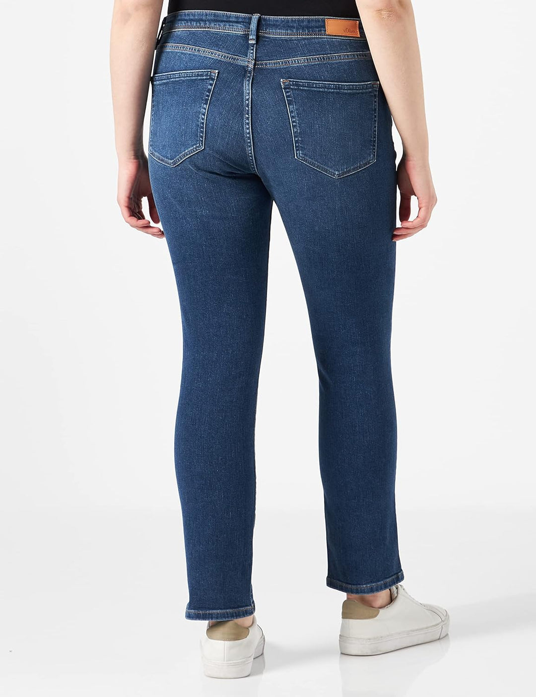 s.Oliver Damen Hose lang Betsy Slim Leg 34W / 32L Dark Blue Stretche, 34W / 32L Dark Blue Stretche