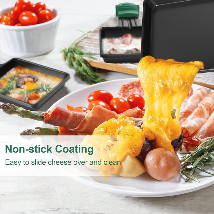 ipow 8 Stück Raclette Pfännchen Ersatz Mini Pfännchen Antihaftbeschichtet viereckig für Raclette mit