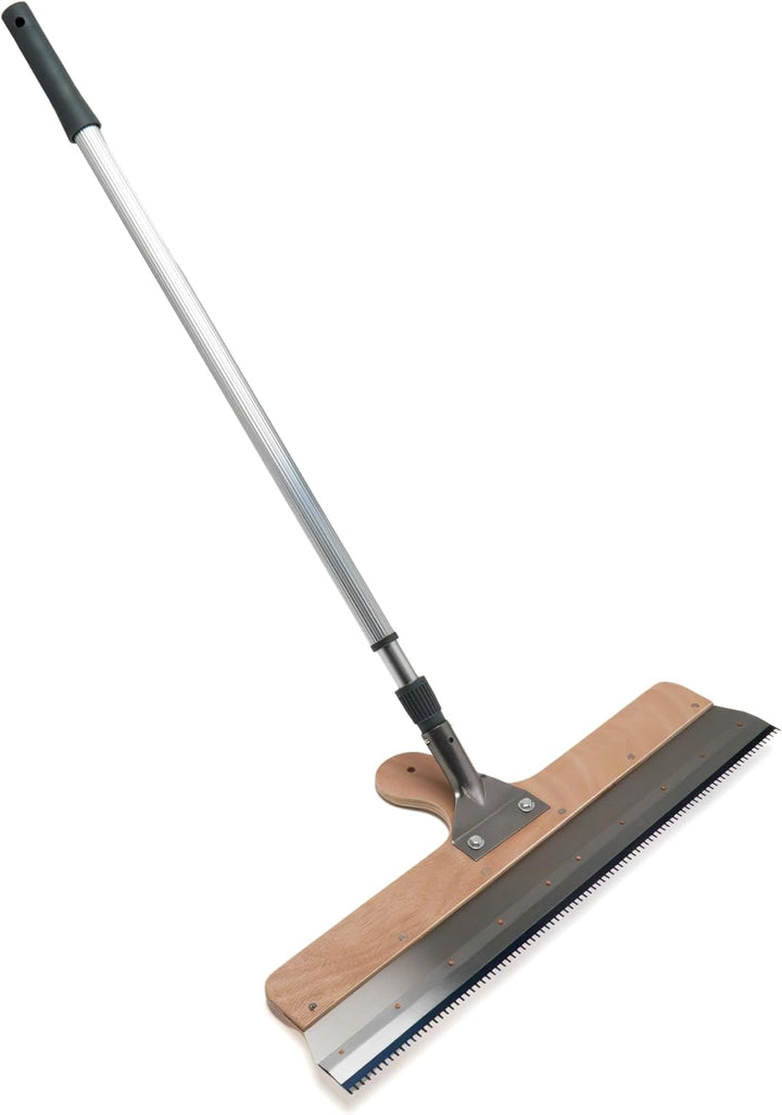 Grossflächenrakel 560mm mit Teleskopstiel Stehrakel Zahnrakel Standrakel Flächenrakel Stehrakel + Te