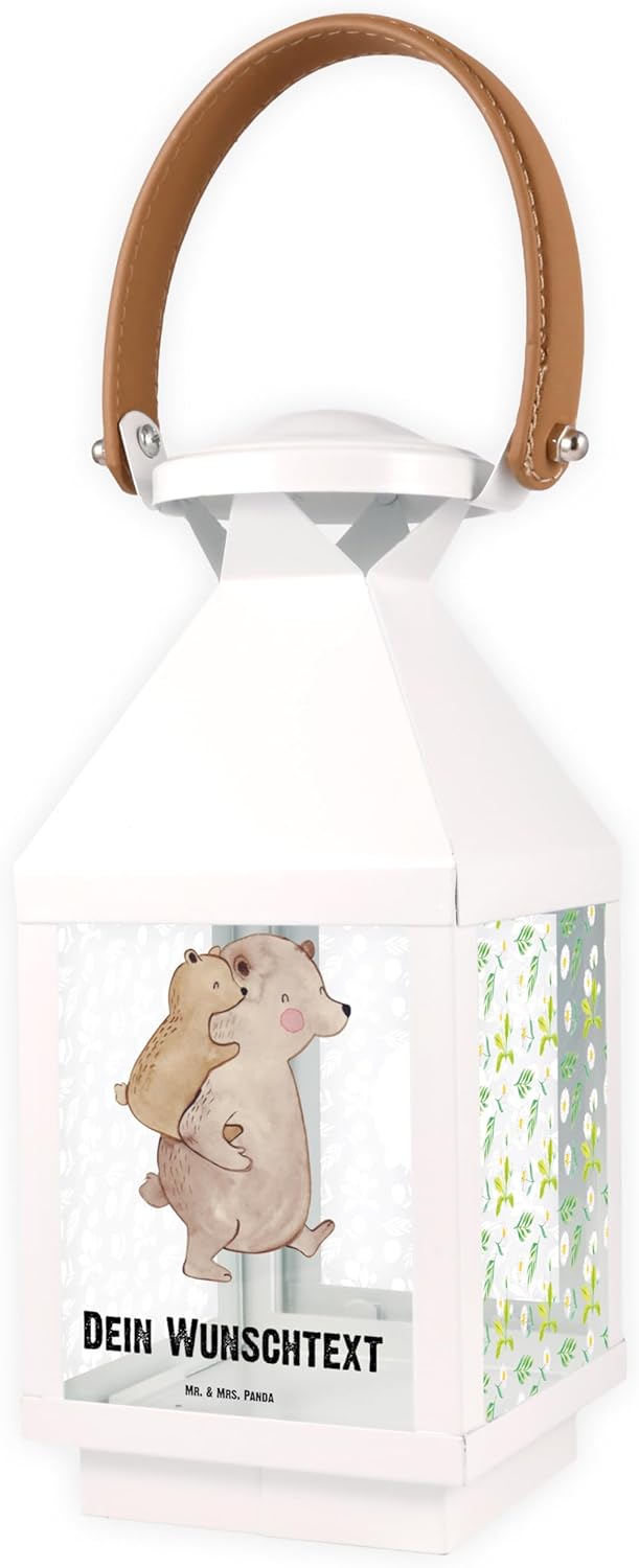 Mr. &amp; Mrs. Panda S Personalisierte Deko Laterne Papa Bär - Personalisierte Geschenke, Laterne kleine