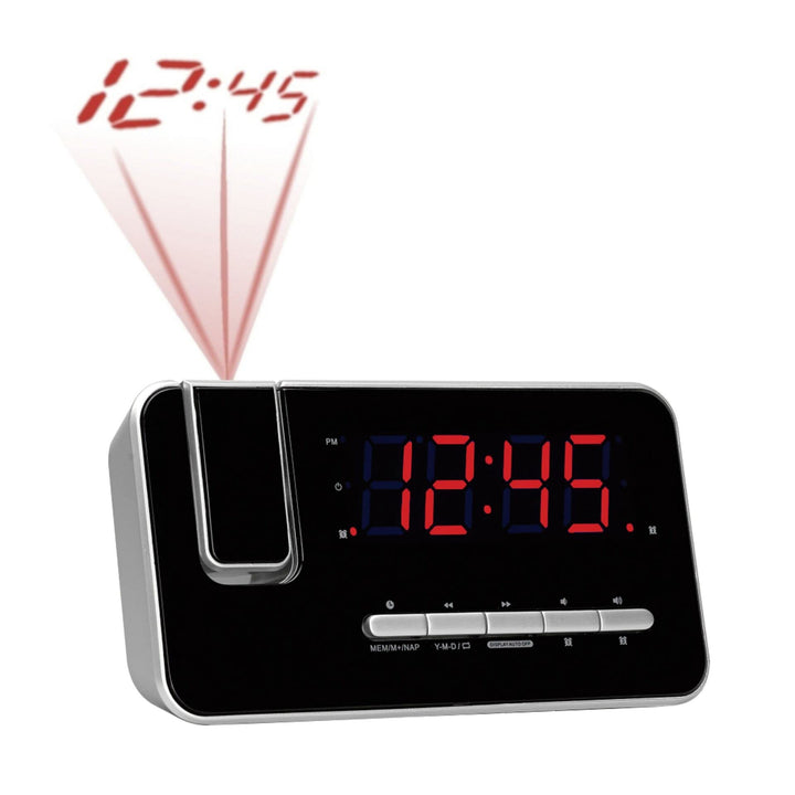 Denver CRP-618 Uhrenradio (Wecker, PLL FM Radio, Display 3,0cm (1,2 Zoll), Projektion)