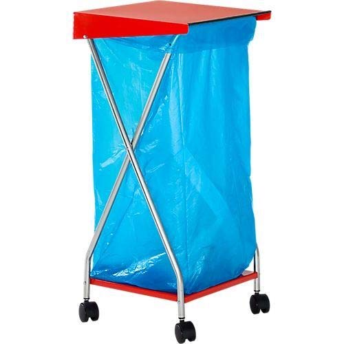QUICK STAR Müllsackständer mit 4 Rollen und 25 Müllsäcken 120 Liter Ständer Müllbeutelhalter Müllsac