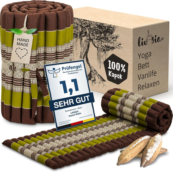 livasia Rollmatte Rollmatratze L-200x110x4,5cm, Gästebett Gästematratze 1 Person, Reisebett Kofferra