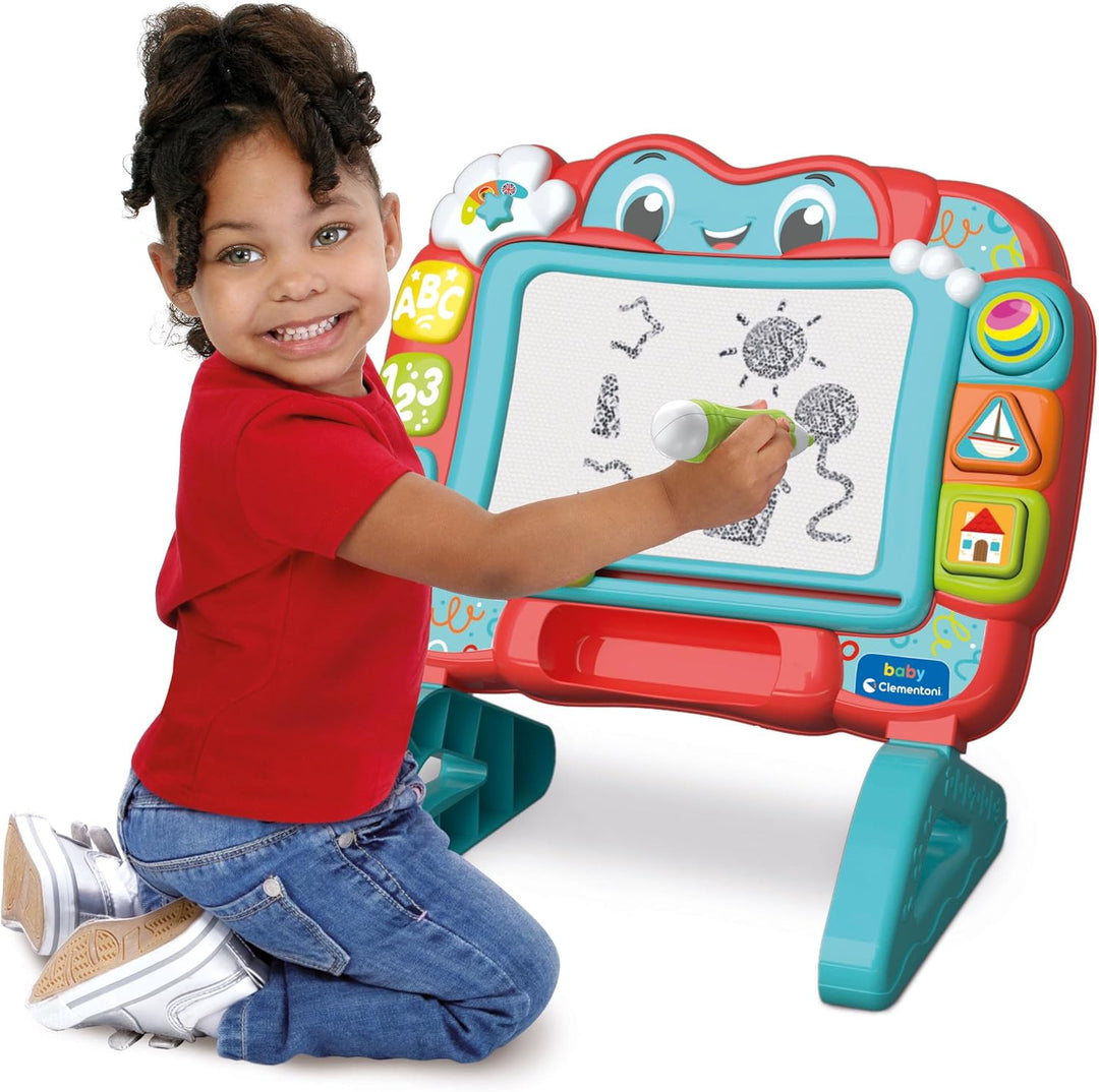 Clementoni Baby 17955 Magnetische Tafel zum Singen und Lernen für Kinder, 18-36 Monate, Lernzentrum