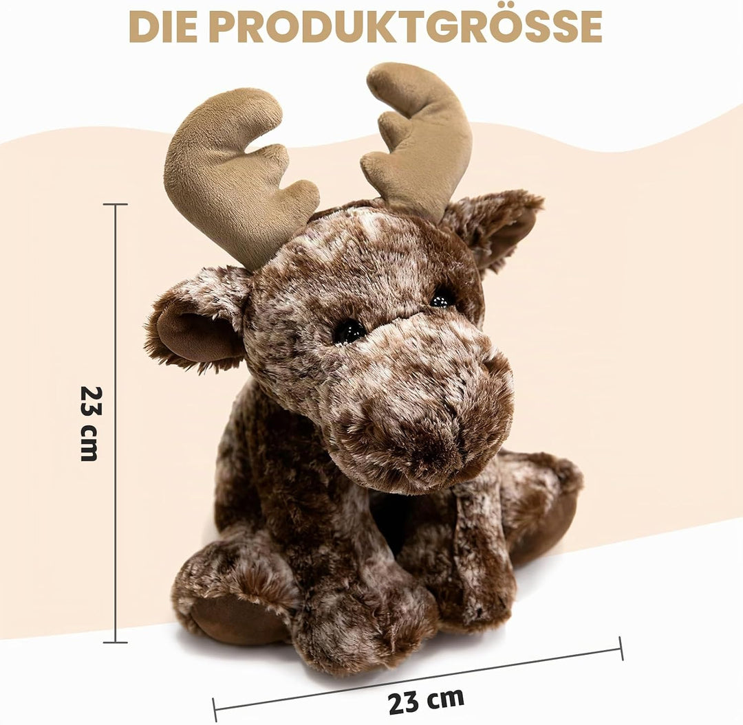 shownicer Plüschtier Elch Kuscheltier Stofftier Kawaii Hirsch Plüsch Kissen Spielzeug Geschenk für K
