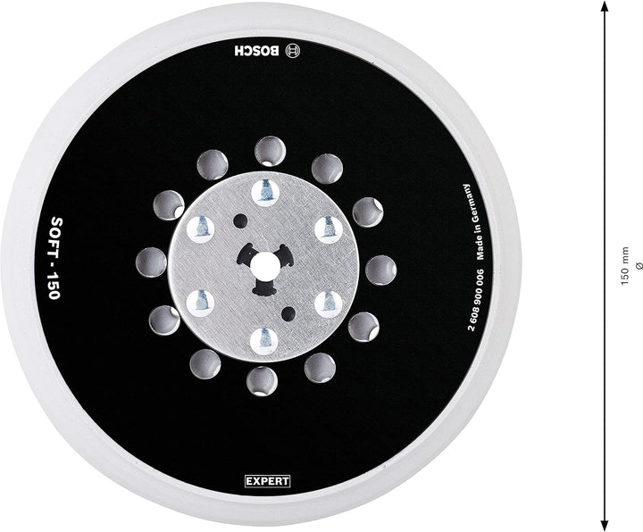 Bosch Professional 1x Expert Multihole Universalstützteller (Version weich, Ø 150 mm, Zubehör Exzent
