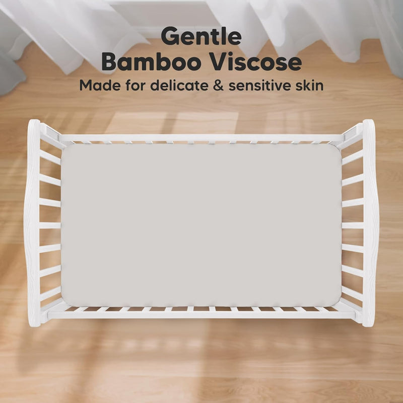 2-Pack Bambus-Bettwäsche für Jungen, Mädchen - 70x140 Jersey-angepasste Bettwäsche, Bio-Babybettwäsc