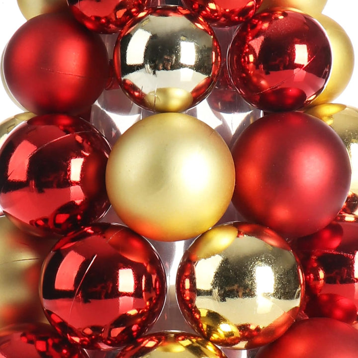 COM-FOUR® Künstlicher Weihnachtsbaum mit Christbaumkugeln - Geschmückter Tannenbaum für die Weihnach
